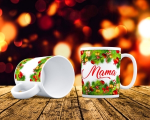 Cani pentru mama si tata - Cana Personalizata De Craciun - Mama