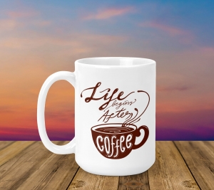 Cani de Cafea - Cana Personalizata - Life Begins After Coffee
