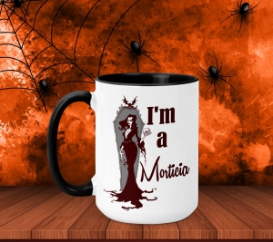 Cani Halloween - Cana Personalizata Halloween - Morticia Adams