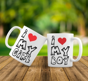 Cani Romantice - Cana personalizata - I love My Boy/Girl