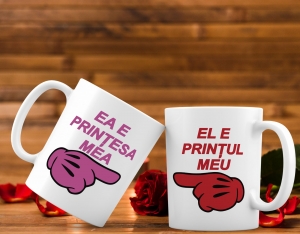 Cani Pentru Cuplu - Cani Personalizate - Printul Meu / Printesa Mea