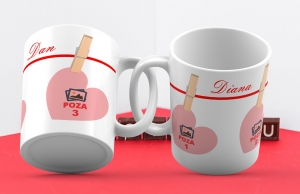 Cana personalizata cu poze - Inimi [1]