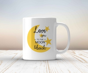 Cani Romantice - Cana personalizata - Love you to the moon and back