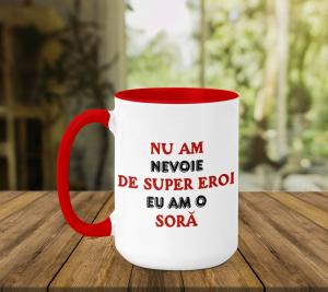 Cani pentru frate si sora - Cana Personalizata - Am O Sora Super-erou