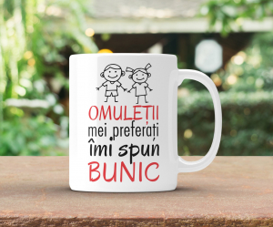 Cani Cu Poza - Cana personalizata - Omuletii Mei Preferati Imi Spun Bunic
