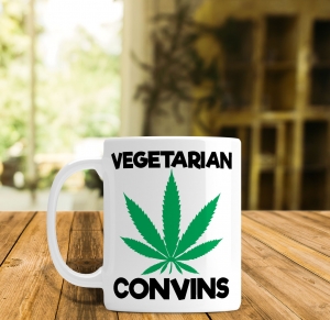 Cani funny - Cana Personalizata - Vegetarian Convins