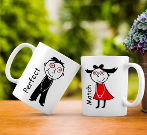 Cani Pentru Cuplu - Cana personalizata - Perfect match