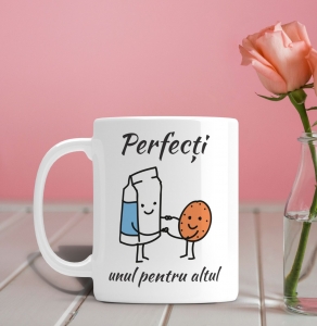 Cani Pentru Cuplu - Cana Personalizata - Perfecti Unul Pentru Altul