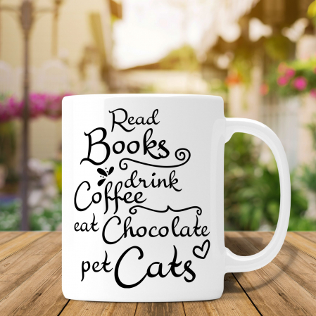 Cani Book Lovers - Cana Personalizata - Read Books Drink Coffee