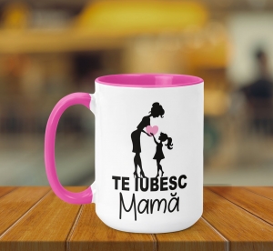 Cani pentru mama si tata - Cana Personalizata - Te Iubesc Mama