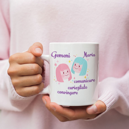 Cani personalizate - Cana Personalizata Zodie Copii - Gemeni Cu Nume