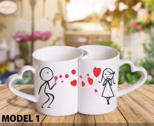 Cani Pentru Cuplu - Cani Imbinate Inima - Diferite Modele