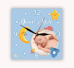 Ceas Personalizat - Ceas Sticla Personalizat - Baietel