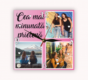 Ceas Personalizat - Ceas Sticla Personalizat - Cea Mai Buna Prietena
