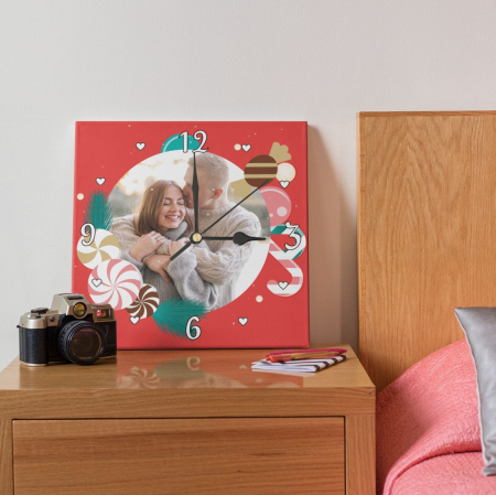 Ceas Sticla Personalizat - Glob De Craciun Cu Poza [1]