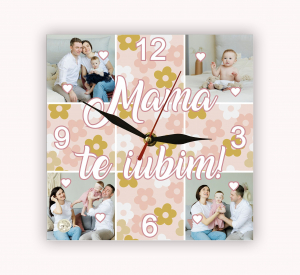 Ceas Personalizat - Ceas Sticla Personalizat - Mama  Te Iubim