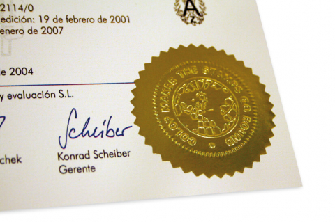 Eticheta rosie timbru sec - Diametru 55 mm [1]