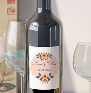 Etichete Personalizate Pentru Nunta - Eticheta Personalizata - Floral 8