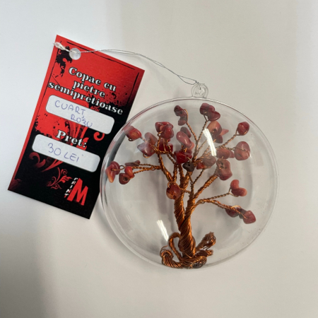 Glob pentru brad cu pietre semipretioase - Cuart Rosu 005 [1]