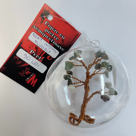 Glob pentru brad cu pietre semipretioase - Agat indian + Fluorit 012 [1]