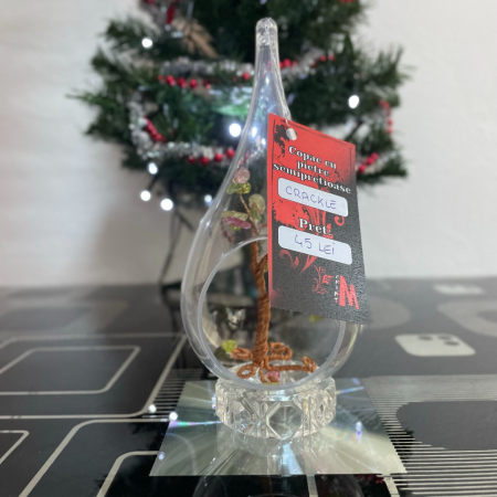Glob pentru brad cu pietre semipretioase - Cipsuri crackle 040 [1]
