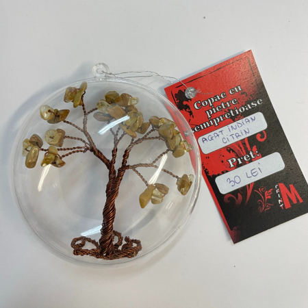 Glob pentru brad cu pietre semipretioase - Agat indian + Citrin 009 [1]