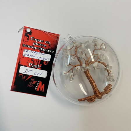 Glob pentru brad cu pietre semipretioase - Cristale de stanca howlit 030 [1]