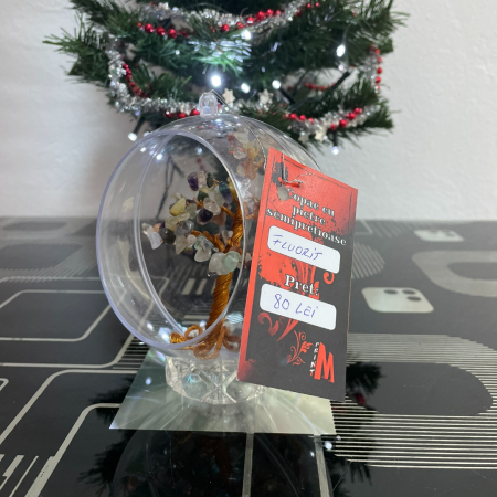 Glob pentru brad cu pietre semipretioase - Fluorit 038 [1]