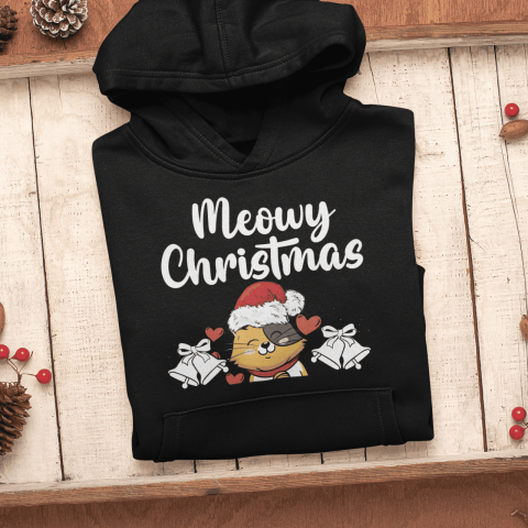 Cadouri De Sezon - Hanorac Personalizat - Meowy Christmas