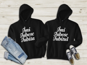 Set 2 Hanorace cuplu personalizate - Imi iubesc iubita / iubitul [1]
