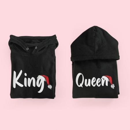 Set 2 Hanorace cuplu Craciun - King and queen [1]