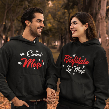 Set 2 Hanorace cuplu personalizate - Rasfatata lu' Mosu [1]