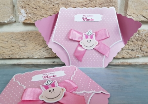 Invitatie de botez amuzanta chilotel roz - cod 8025 [1]