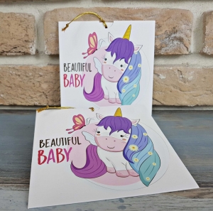 Invitatie de botez amuzanta cu unicorn si ciucure - cod 8049 [2]
