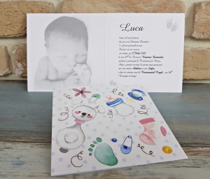 Nunta - Invitatie de botez amuzanta cu poza - cod 8052