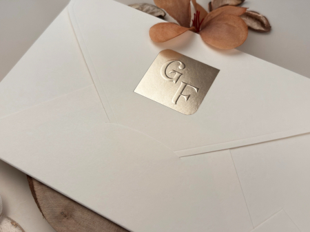 Invitatie de nunta eleganta alba - cod 13314 [2]