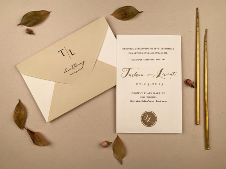 Nunta - Invitatie de nunta eleganta bicolora - cod 12256