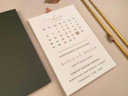 Invitatie de nunta eleganta cu plic verde - cod 12275 [1]