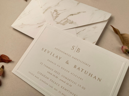 Invitatie de nunta eleganta marmurata - cod 12280 [2]