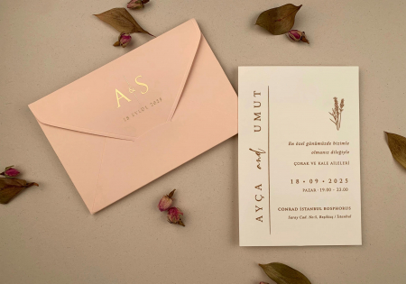 Nunta - Invitatie de nunta eleganta simpla - cod 12287