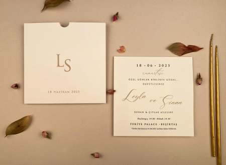 Nunta - Invitatie de nunta eleganta simpla - cod12276