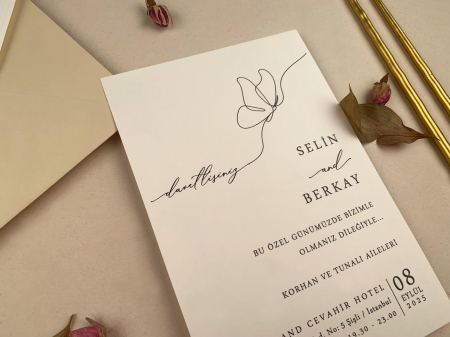 Invitatie de nunta moderna bicolora - cod 12254 [2]