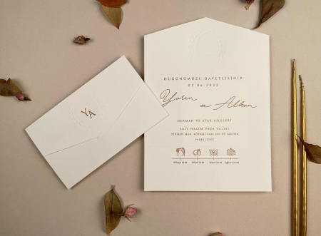 Nunta - Invitatie de nunta moderna simpla - cod 12284