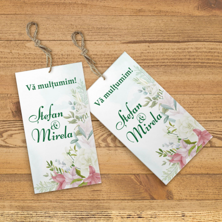 Nunta - Marturie de nunta dreptunghiulara cu flori de vara