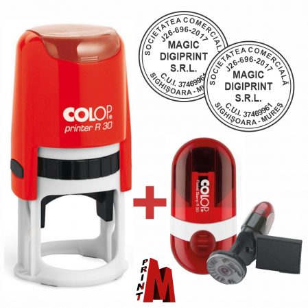 Seturi De Stampile - Set de 2 Stampile Rotunde - Printer R30 + Pocket Stamp R30  