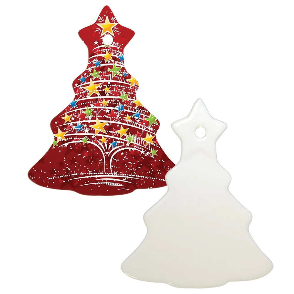 Glob foto - Ornament ceramica pentru brad personalizat - In forma de brad