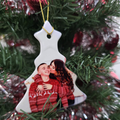 Ornament ceramica pentru brad personalizat - In forma de brad [1]
