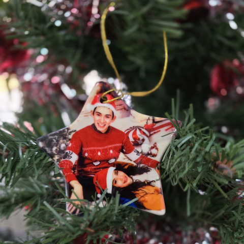 Ornament ceramica pentru brad personalizat - Stea [1]