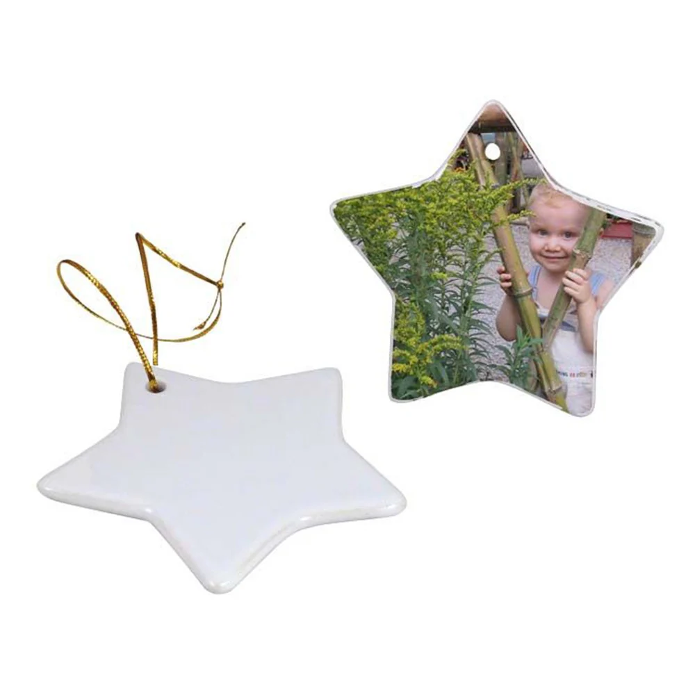 Glob foto - Ornament ceramica pentru brad personalizat - Stea
