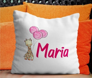 Perne pentru copii - Perna Personalizata Copii - Girafa + Nume